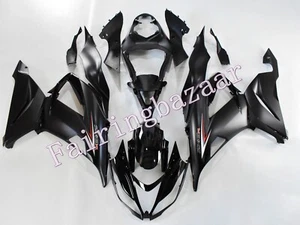 Fit for ZX6R 636 2013-2018 Black on Black ABS Injection Bodywork Fairing Kit - Picture 1 of 6