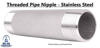 Pipe Nipple Thread End 304 Stainless Steel 1-1/2  X 9  Long Schedule 40  • 16.17$