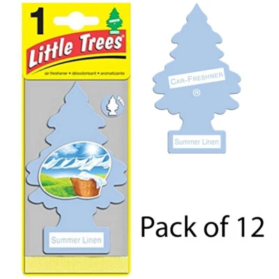 12 Pack Little Trees Summer Linen Scent Air Fresheners for Car and Home  - Image 1 of 2