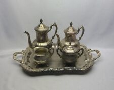 Vintage Towle Silver 5 Piece Tea Coffee Sugar Creamer Tray Set Silver Plated