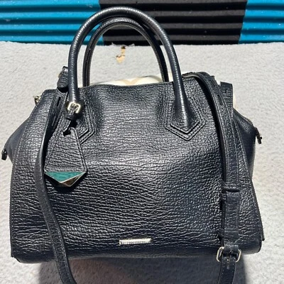 Rebecca Minkoff Mini Perry Satchel Black  Convertible Top Handle Bag Crossbody - Image 1 of 4