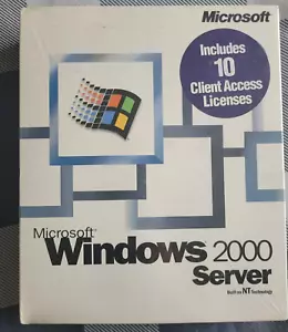 Microsoft Windows 2000 Server RARE, SHRINK WRAP SEALED, RETAIL BOXED GENUINE SET - Picture 1 of 4