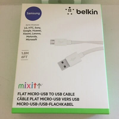 NEW Belkin Flat Micro-USB to USB Cable - Image 1 of 4