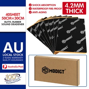 SOUND DEADENER High quality butyl rubber 30% THICKER Sound Proofing dampening - Picture 1 of 14