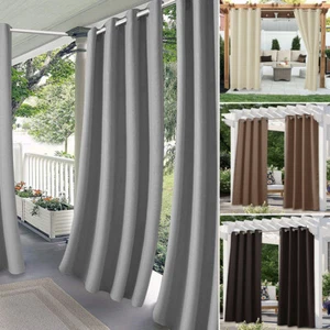 Waterproof Outdoor Curtains Panel for Pergola Patio Balcony Porch Cabana Garden - Picture 1 of 49