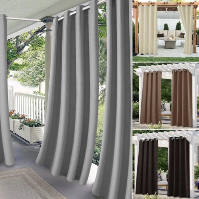 Panel Cortinas Exterior Impermeable para Pérgola Patio Balcón Porche Cabaña Jardín Foto 1 de 4