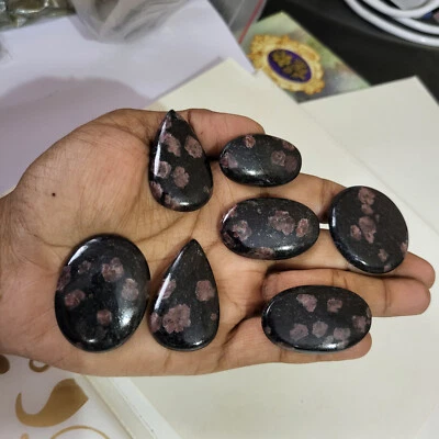 Ruby Fall Agate cabochon Gemstone Lot, Natural Ruby loose gemstone mix shape - Image 1 of 4