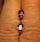 AAA  NATURAL RHODOLITE GARNET PAIR CT 1.98 VVS  PURPLE PINK  OVAL CUT AFRICA