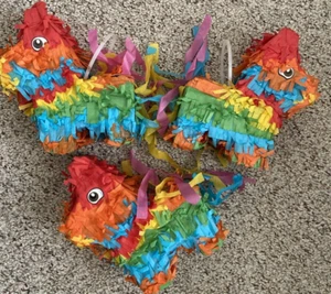 NEW! (3) MINI DONKEY Rainbow PINATAS for CINCO DE MAYO Fun PARTY FIESTA DECOR - Picture 1 of 3