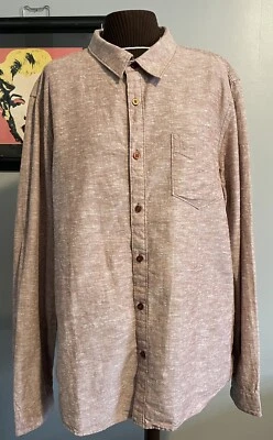 Guess Los Angeles Shirt XL Maroon Button Up Pocket Casual Long Sleeve Slim Fit - Image 1 of 4