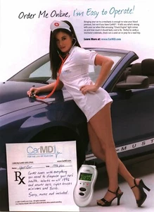 2007  PRINT AD - CAR MD AD - SEXY NURSE LONG LEGS HIGH HEELS EASY TO OPERATE - Picture 1 of 1