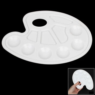 Bandeja de placa de pintura de acuarela de plástico Artist paleta de mezcla blanca 22 x 17 x 0,8 cm Foto 1 de 4