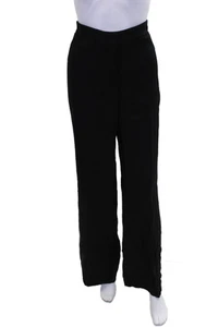 Stella McCartney Womens Zipper Fly High Rise Pleated Pants Black Size IT 44 - Picture 1 of 7