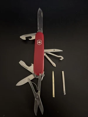 Винтажный швейцарский армейский нож Victorinox с 8 лезвиями многофункциональный красный универсальный офицер Suisse - Изображение 1 из 4