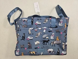 NEW Vera Bradley Cat's Meow Lighten Up Everything Organizer Tote Bag Cat Print - Picture 1 of 4