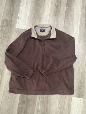 Chaqueta Pullover Saddlebred XXL Marrón Polar Cuarto Cremallera Para Hombre Foto 1 de 4