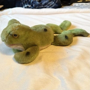 1976 Vintage R. Dakin Spotted Green Frog Plüsch Stofftier Sitzsack 10 Zoll RAR - Bild 1 von 9