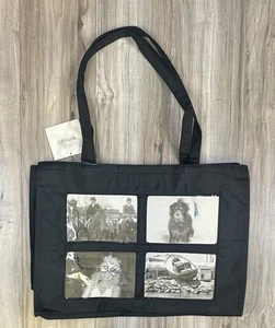 JoAnn Marie Designs Photo Frame Tote Bag Black Holds 4 Pictures NPH4PBL NEW - Picture 1 of 6