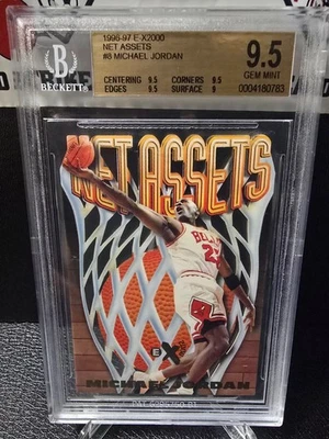 1996-97 E-X2000 Net Assets MICHAEL JORDAN #8 BGS 9.5 GEM MINT - Image 1 of 2