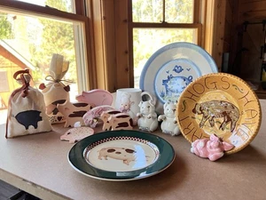 Vintage Pig Collection Kitchen & Home Decor Lot item Hand Painted /Never used it - Picture 1 of 16