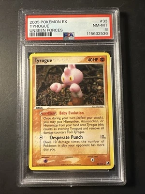 2005 Pokemon Tyrouge EX Unseen Forces 33 /115 Graded PSA 8 NM-8 - Image 1 of 4