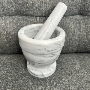 Marble Stone Mortar and Pestle Set - Picture 1 of 5