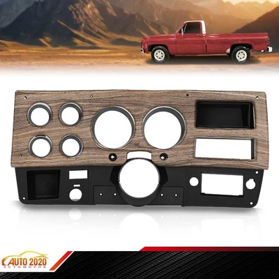 Fit For 75-80 Woodgrain Chevy GMC pickup truck dash w/o AC bezel cover  - Image 1 of 4