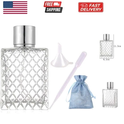 Frascos de spray de vidro 100 ml 3,4 oz para óleos essenciais, perfumes, mis vazios e claros... - Imagem 1 de 4