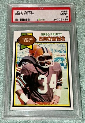 1979 Topps Greg Pruitt #455 *** PSA-9 (Mint) *** “Great Looking Card!” “Sharp!” - Image 1 of 2