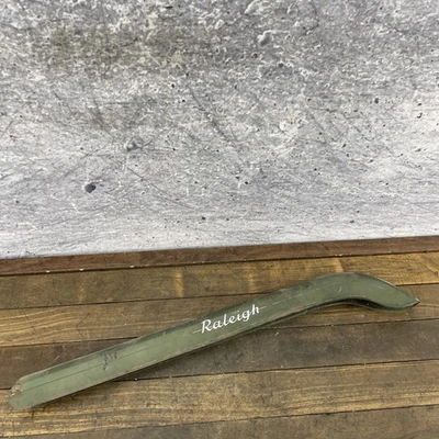 Vintage Raleigh Sports Bicycle Chain Guard Green Steel ChainGuard 60s 70s 26" - Image 1 of 4