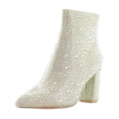 Botas para mujer Betsey Johnson Cady doradas claras talla 8 M Foto 1 de 4