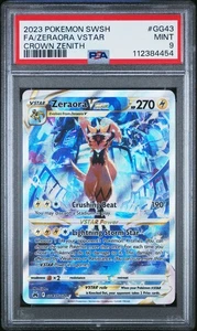 PSA 9 MINT Zeraora Vstar Pokemon Crown Zenith GG43/GG70 - Picture 1 of 2