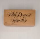 VINTAGE 1994 PSX F-1234 WITH DEEPEST SYMPATHY MOUNTED RUBBER STAMP MADE IN USA 