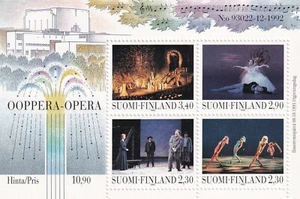 Finlandia 1990 Yvert SS 10 Music Opera MNH - Imagen 1 de 1