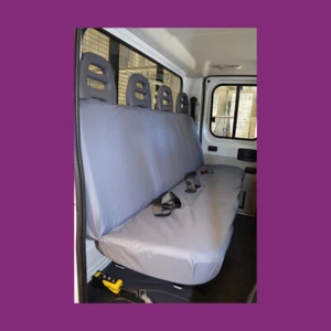 Fiat Ducato Crew Cab 2006-2021 Tailored Waterproof Grey Rear 4-Seater Seat Cover - Picture 1 of 3