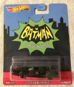Hot Wheels Retro Entertainment Serie TV BATMOBILE ~ Metallo / Real Riders ~ Nuovo con scatola - Foto 1 di 2