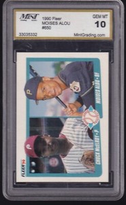 Moises Alou Chuck McElroy 1990 Fleer Rookie RC Graded Mint Grading Service L@@K