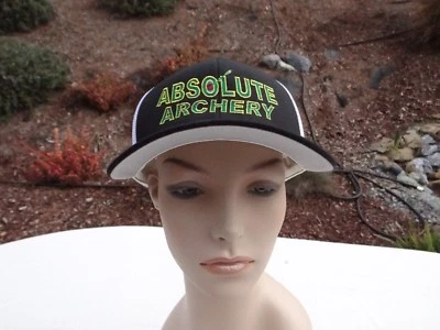 NEW ABSOLUTE ARCHERY EMBROIDERED FLEXFIT L/XL BLACK MESH BASEBALL CAP $9.99 - Image 1 of 4