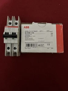 ABB SU202M-K15 Miniature Circuit Breaker, 2-Pole, 15A, 240/480VAC 50/60Hz - Picture 1 of 6