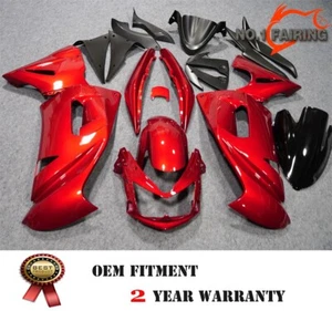 Kit de carenado rojo brillante para carrocería Kawasaki Ninja 650R 2006-2008 EX650 07 08 - Imagen 1 de 8