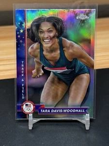 2024 Topps Chrome Olympics Tara Davis-Woodhall Team USA Refractor - Bild 1 von 2