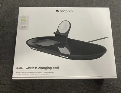mophie 3 In 1 Wireless Charging Pad - Black - Image 1 of 3