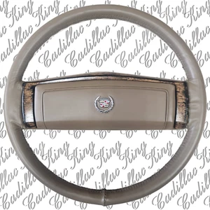 77-78 Cadillac Eldorado Steering Wheel Beige leatherwrapped with woodgrain - Foto 1 di 10