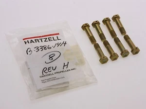 NEW HARTZELL PROP COUNTERWEIGHT BOLTS P/N B3386-14H - SET OF 8 WITH CERTS - Picture 1 of 2