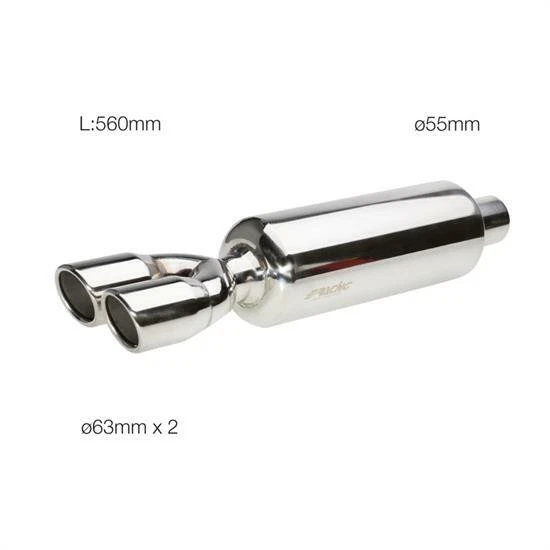 Simoni Racing Marmitta Scarico universale rotonda inox doppia uscita ESR661 - Immagine 1 di 1