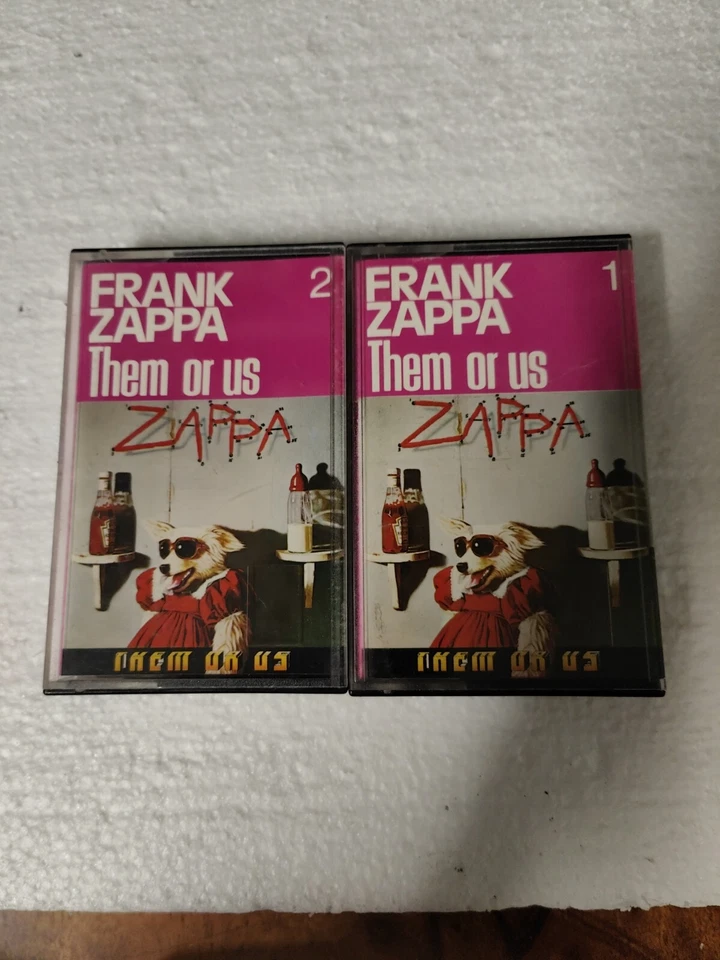 Frank Zappa _ Them or Us _ 2 X MC K7 Musicassetta Tape 1984 Emi Italy NEAR MINT - Immagine 1 di 1