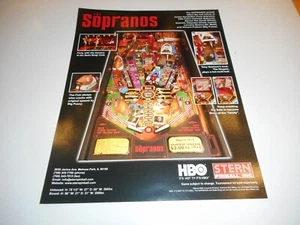 Neuer Flyer für Sopranos Stern Flipper Pinball - Bild 1 von 1