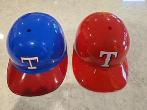 Set 2 caschi Texas Rangers replica baseball battuta Laich 1969 Adjustrap - Foto 1 di 4