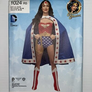 NEW UNCUT-SIMPLICITY-COSTUME-WONDER WOMAN-1024-PLUS SIZE ADULT(14,16,18,20,22) - Picture 1 of 7