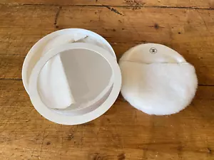 Vtg Chanel No 5 Perfumed Bath Dusting Powder Puff & Base Container, Empty no lid - Picture 1 of 6